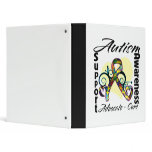 Heart Ribbon - Autism Awareness 3 Ring Binder