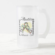 Heart Ribbon - Autism Awareness Coffee Mugs