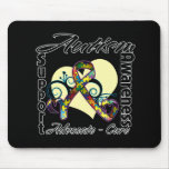 Heart Ribbon - Autism Awareness Mousepads