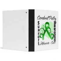 Heart Ribbon - Cerebral Palsy Awareness Vinyl Binder