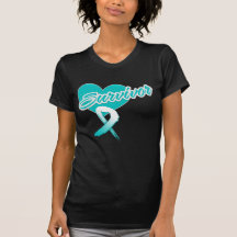 Heart Ribbon - Cervical Cancer Survivor Shirt