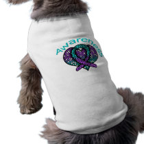 Heart Ribbon Domestic Violence & Sexual Assault Dog Shirt