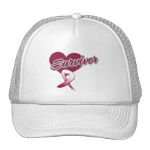 Heart Ribbon - Head and Neck Cancer Survivor Trucker Hat