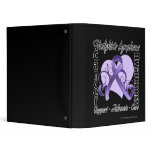 Heart Ribbon - Hodgkins Lymphoma Awareness binders