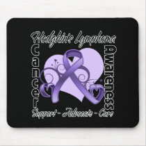Heart Ribbon - Hodgkins Lymphoma Awareness Mouse Pads