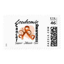 Heart Ribbon - Leukemia Awareness Postage Stamp