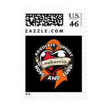 Heart Ribbon - Leukemia Stamp