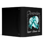 Heart Ribbon - Ovarian Cancer Awareness binders