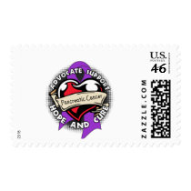 Heart Ribbon - Pancreatic Cancer Postage Stamp