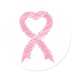 Heart Ribbon Scribble Sticker