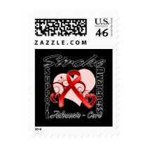 Heart Ribbon - Stroke Awareness Postage