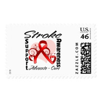 Heart Ribbon - Stroke Awareness Postage