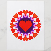 Heart rings purple red love image flyers