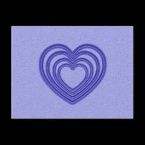 Heart Ripple - Blue postcards