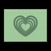 Heart Ripple - Green postcards