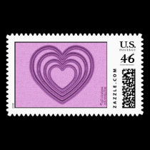 Heart Ripple (L-Pink) postage