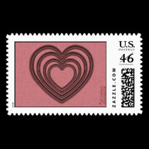 Heart Ripple (L-Red) stamps