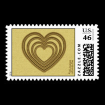 Heart Ripple (M-Gold) postage