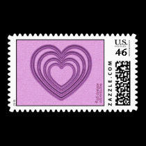 Heart Ripple (M-Pink) postage