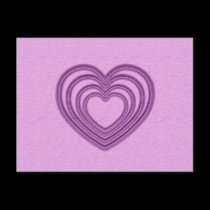 Heart Ripple - Pink postcards