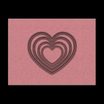 Heart Ripple - Red postcards