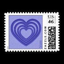 Heart Ripple (S-Blue) stamps