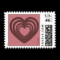 Heart Ripple (S-Red) stamps