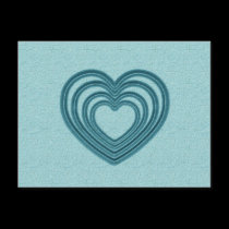 Heart Ripple - Teal postcards