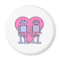 Heart Robots magnets by psimawesome Heart Robots magnets