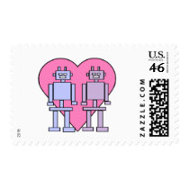 Heart Robots postage by psimawesome Heart Robots postage