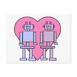 Heart Robots Postcard