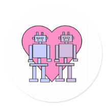 Heart Robots stickers by psimawesome Heart Robots stickers