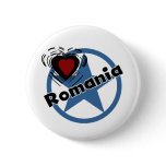 Heart Romania Pinback Button
