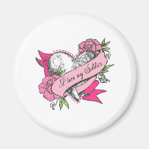 Heart & Roses Fridge Magnet