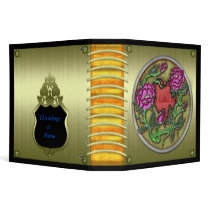 heart & roses stained glass binders by wolffreeborn heart & roses stained glass binders