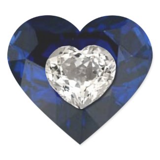 Heart Sapphire Diamond Sticker sticker