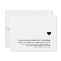 Heart Save the Date Announcements