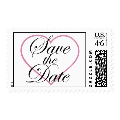 Heart Save the Date Stamp