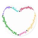 Heart saying in color stickers by marcya7 Heart saying in color stickers