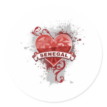 Heart Senegal stickers by teyes143 Heart Senegal stickers