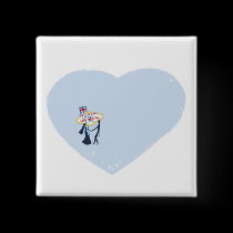 Heart Shape Las Vegas Wedding Button