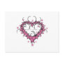 heart shape stars tattoo design post cards