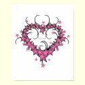 heart shape stars tattoo design posters by doonidesigns heart shape stars tattoo design posters