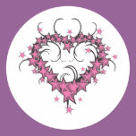 heart shape stars tattoo design