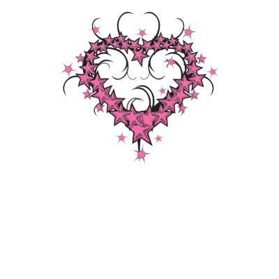 tattoo designs of stars. heart shape stars tattoo