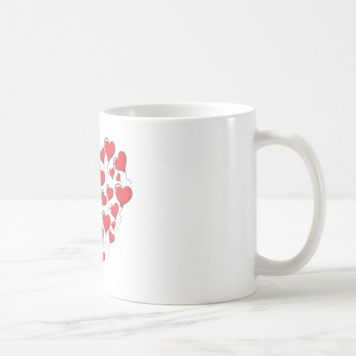 Heart Shape Using Heart Balloons Coffee Mug