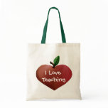 Heart Shaped Apple Teacher's tote bag