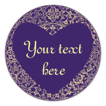 Heart Shaped Blue Customizable Sticker by NJHeart Heart Shaped Blue Customizable Sticker