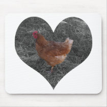 Heart Shaped Chicken Mousepad
