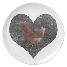 Heart Shaped Chicken Party Plates